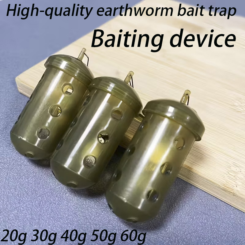 Fishing Line Dispenser - Kandang Umpan Pancing Silinder, Lubang Ventilasi