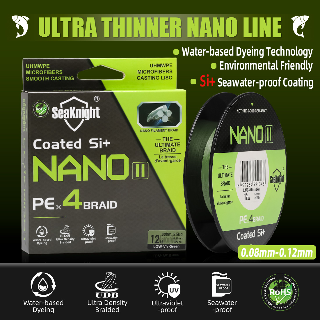 SeaKnight senar pancing NANO I - Copolymer Line ulasan dan harga