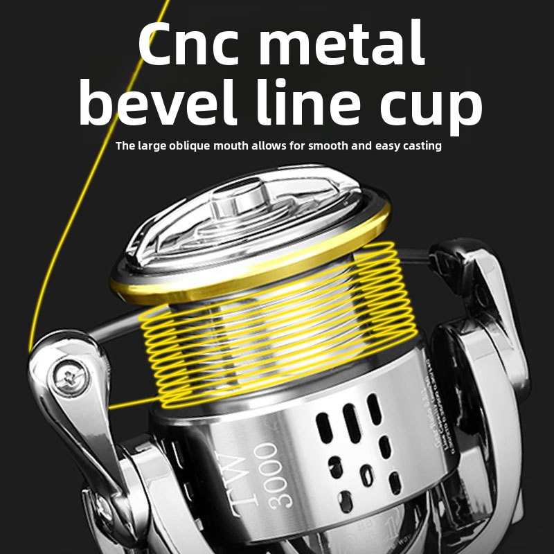 Reel Pancing Full Metal Spinni - Ice Fishing Line ulasan dan harga
